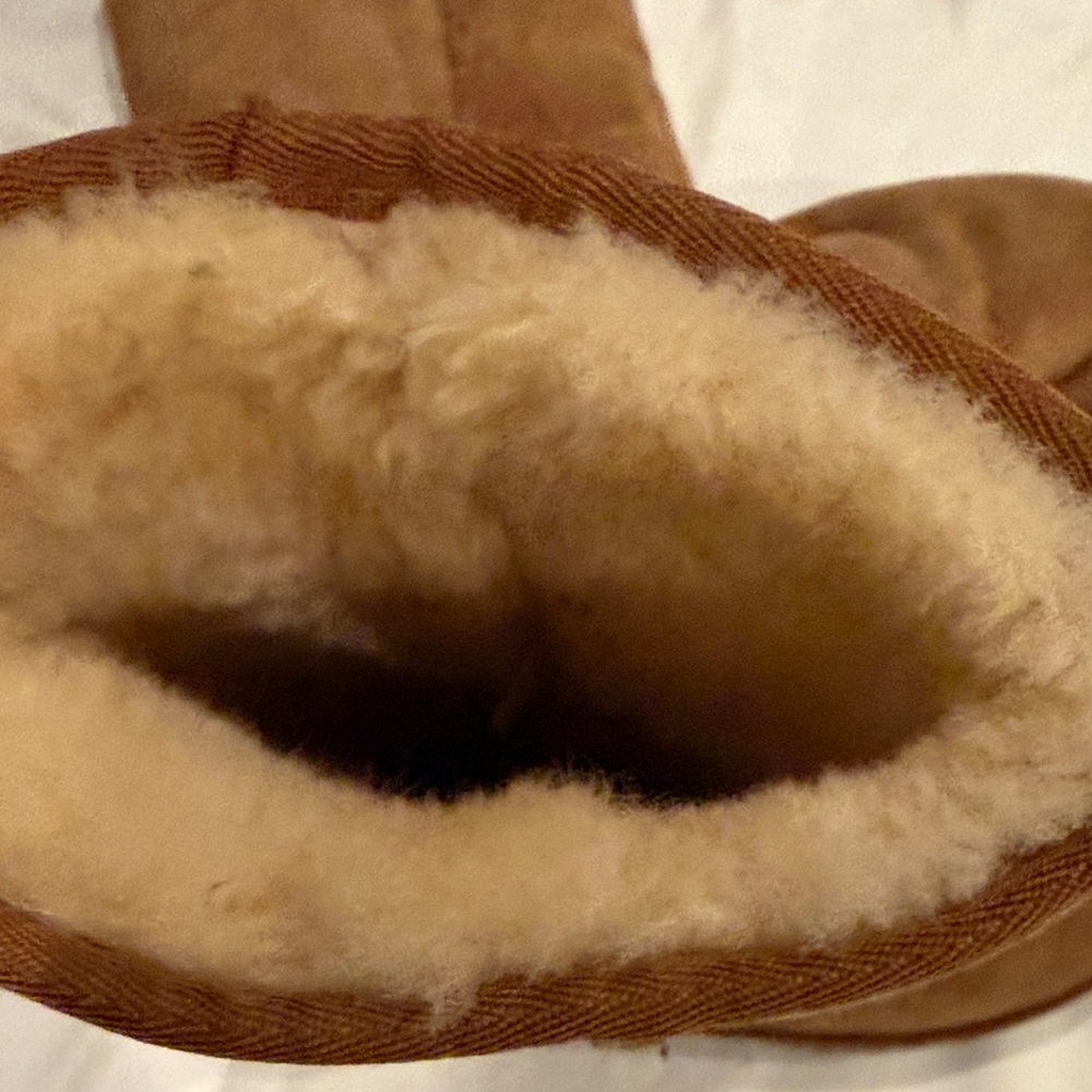 UGG Tall Suede Shearling Boots in Chestnut - Picture 6 of 12